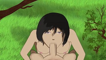 Vremea Hentai: muie mikasa și față umplută – animat hentai aot